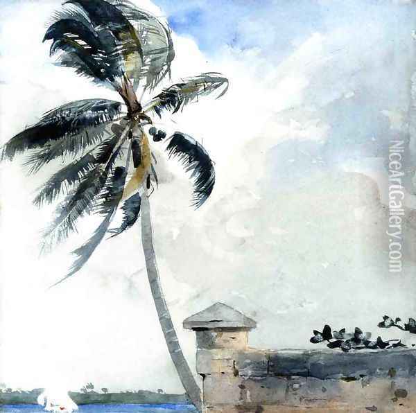A Tropical Breeze, Nassau Oil Painting - Winslow Homer
