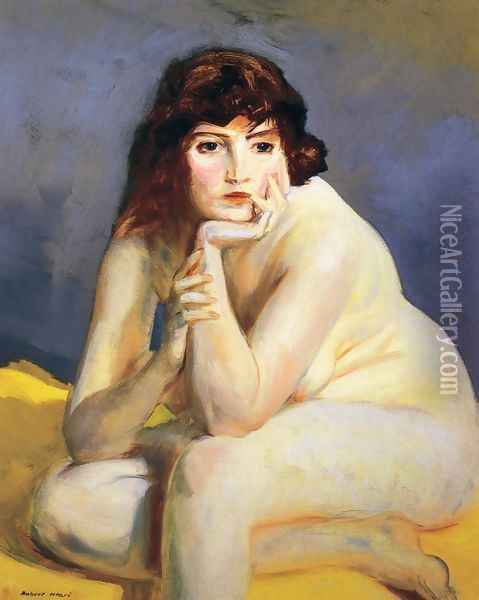 The Model Nude Oil Painting - Robert Henri