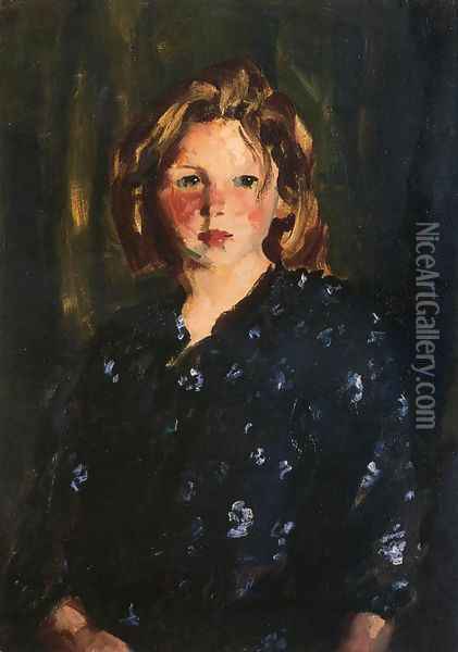 Portrait Of A Young Girl Oil Painting - Robert Henri