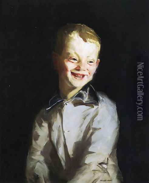 The Laughing Boy Aka Jobie Oil Painting - Robert Henri