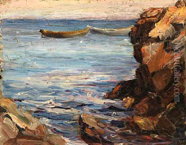 Perkins Cove, Ogonquit, Maine Oil Painting - Robert Henri