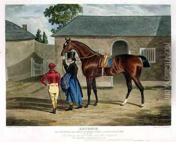 'Antonio', the Winner of the Great St. Leger at Doncaster, 1819 Oil Painting - John Frederick Herring Snr