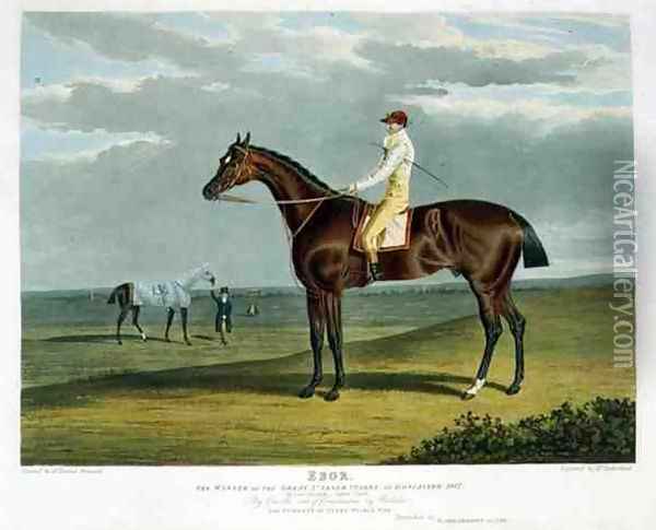 'Ebor', the Winner of the Great St. Leger at Doncaster, 1817 Oil Painting - John Frederick Herring Snr