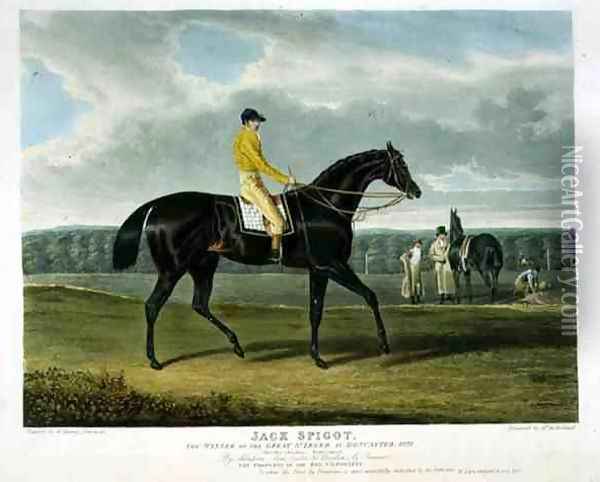 'Jack Spigot', the Winner of the Great St. Leger at Doncaster, 1821 Oil Painting - John Frederick Herring Snr