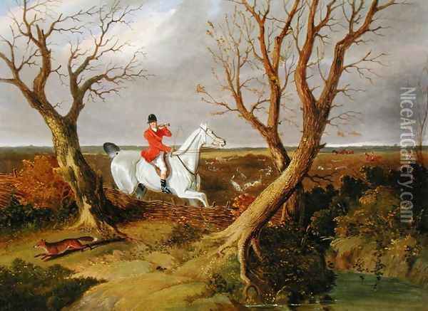The Suffolk Hunt - Gone Away Oil Painting - John Frederick Herring Snr