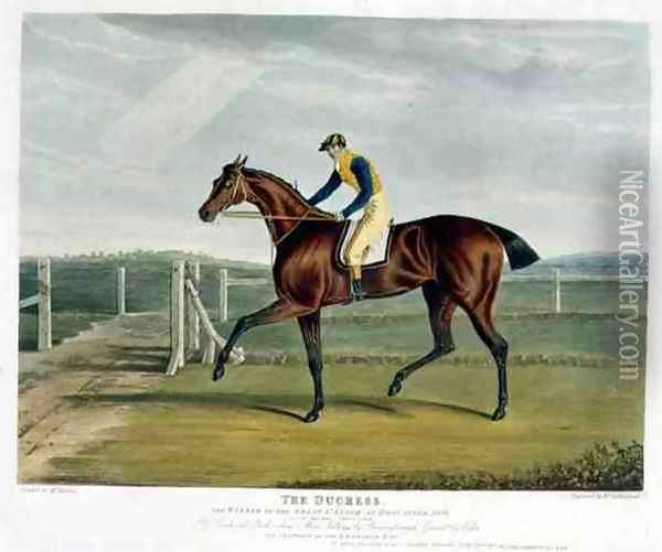 'The Duchess', the Winner of the Great St. Leger at Doncaster, 1816 Oil Painting - John Frederick Herring Snr