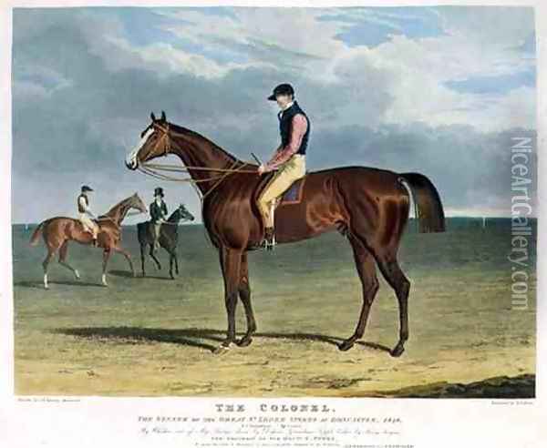 'The Colonel', the Winner of the Great St. Leger Stakes at Doncaster, 1828 Oil Painting - John Frederick Herring Snr