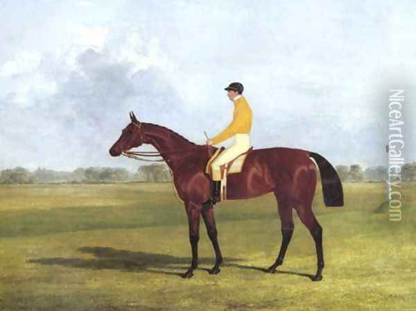 Miss Letty Winner Of The Oaks 1837 Oil Painting - John Frederick Herring Snr