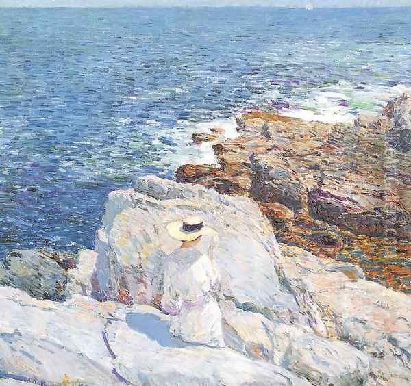 The South Ledges, Appledore 1913 Oil Painting - Childe Hassam