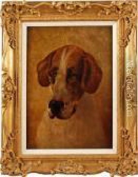 Hound's Head Oil Painting - Richard Ansdell