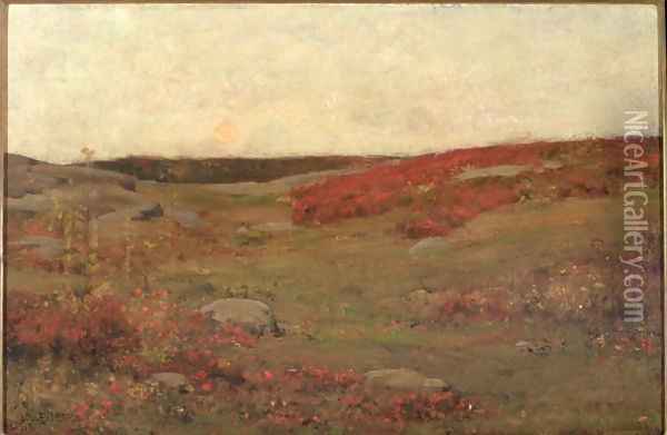 Sunrise, Autumn, c.1885 Oil Painting - Childe Hassam