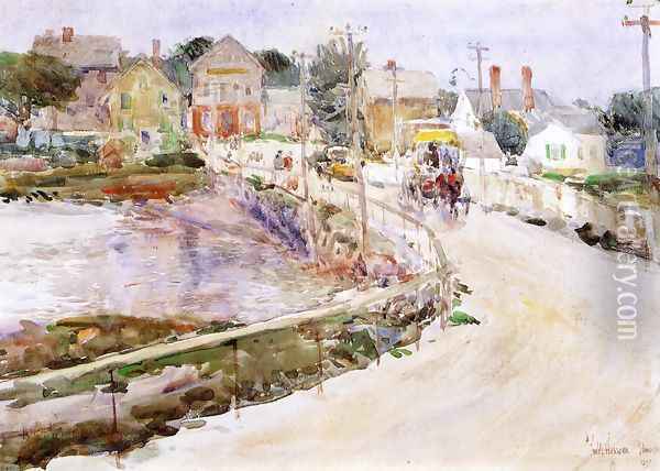 At Gloucester Oil Painting - Childe Hassam