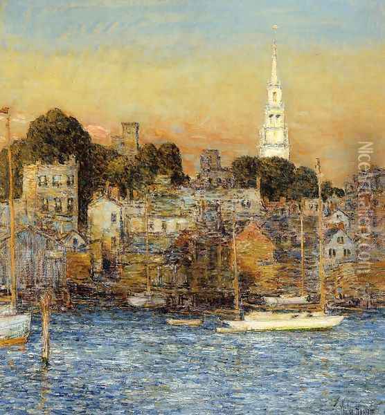 Newport, October Sundown Oil Painting - Childe Hassam