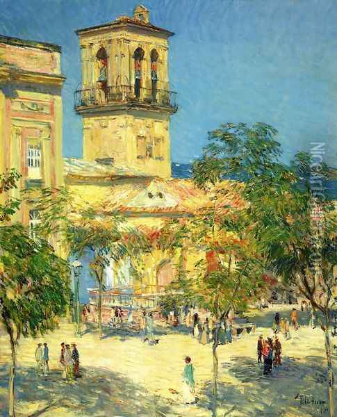 Street of the Great Captain, Cordoba Oil Painting - Childe Hassam