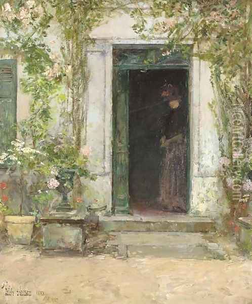 In the Doorway Oil Painting - Childe Hassam