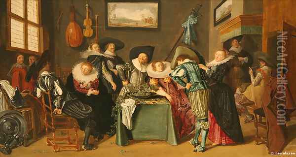 The Merry Company Oil Painting - Dirck Hals