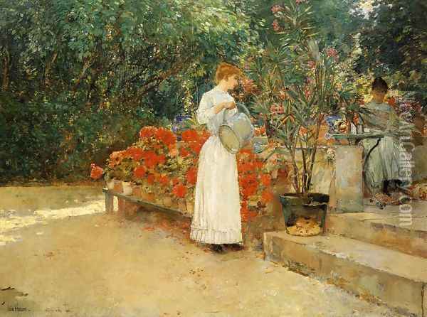 After Breakfast Oil Painting - Frederick Childe Hassam
