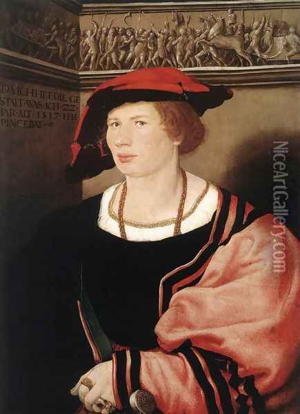 Portrait of Benedikt von Hertenstein 1517 Oil Painting - Hans Holbein the Younger