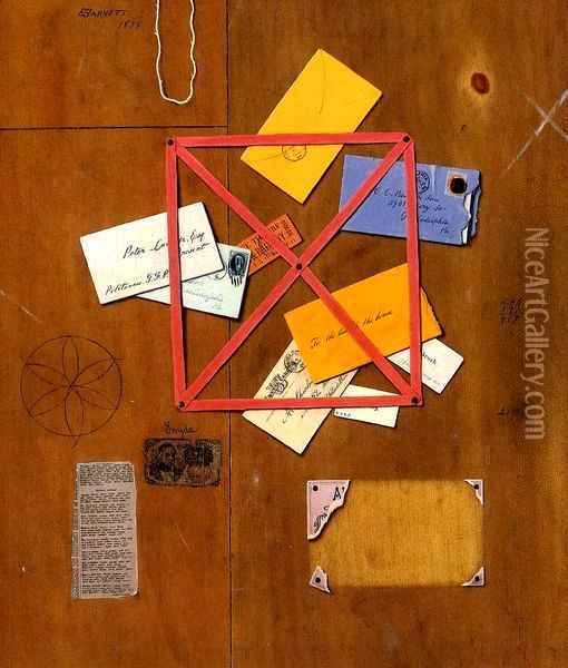 The Artist's Letter Rack Oil Painting - William Michael Harnett