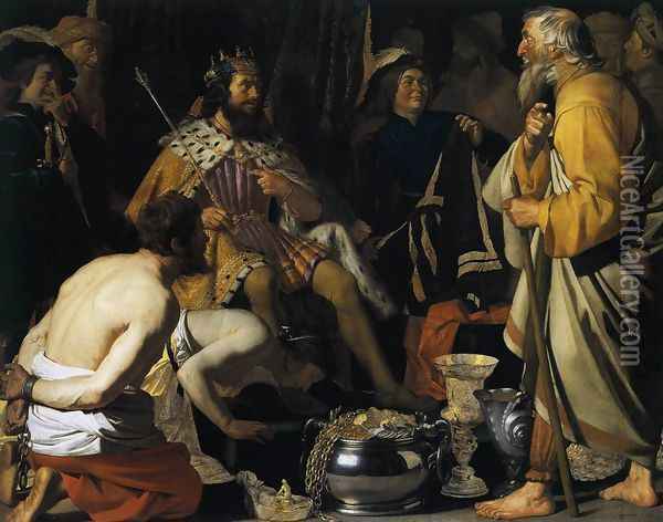 Solon and Croesus 1624 Oil Painting - Gerrit Van Honthorst