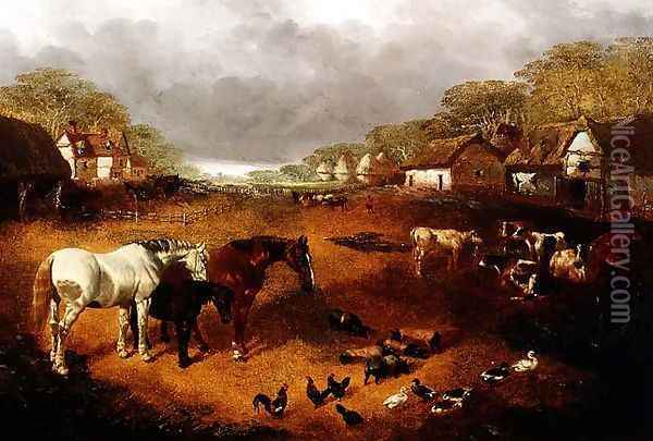 The Farmyard 2 Oil Painting - John Frederick Herring Snr