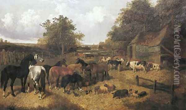 A Farmyard 2 Oil Painting - John Frederick Herring Snr