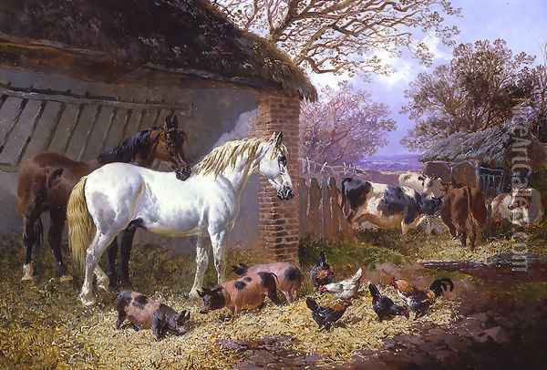 Farmyard 2 Oil Painting - John Frederick Herring Snr