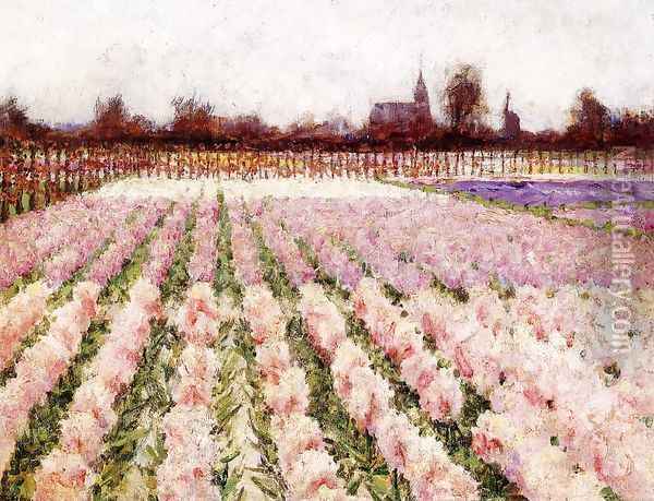 Field of Flowers Oil Painting - George Hitchcock