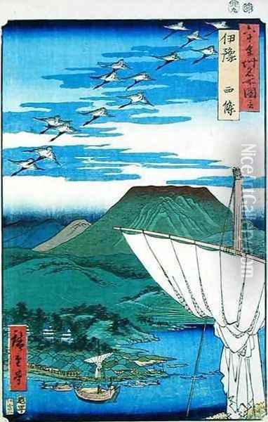 Saijo Iyo Province Oil Painting - Utagawa or Ando Hiroshige
