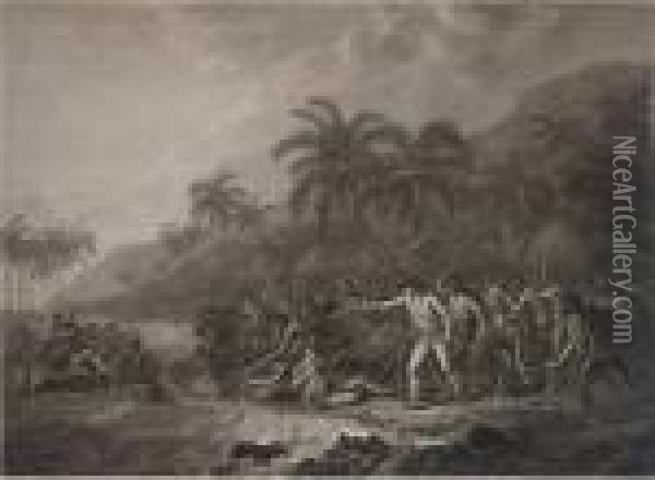 The Death Of Captain Cook Oil Painting - Francesco Bartolozzi