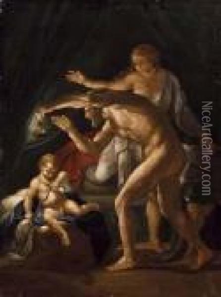 Ercole Fanciullo Che Strangola I Serpenti Oil Painting - Pompeo Gerolamo Batoni