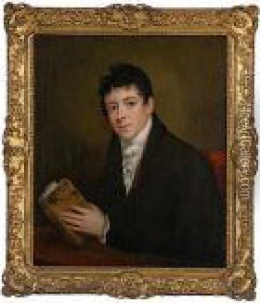 Portrait Of Allan Gurney Oil Painting - Sir William Beechey