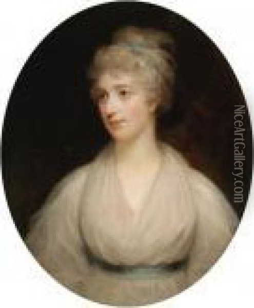 Portrait Of Margaret Crow, Mrs Sigismund Trafford (1772-1838) Oil Painting - Sir William Beechey