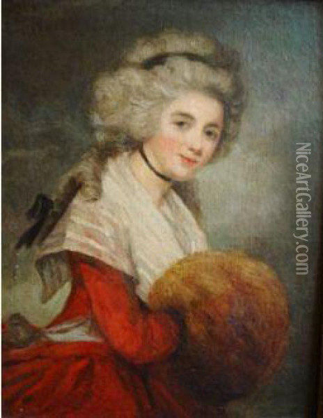 Portrait Presume De Lady Hamilton. Oil Painting - Sir William Beechey