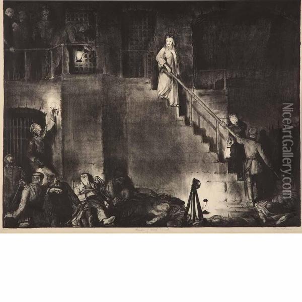 Murder Of Edith Cavell Oil Painting - George Wesley Bellows