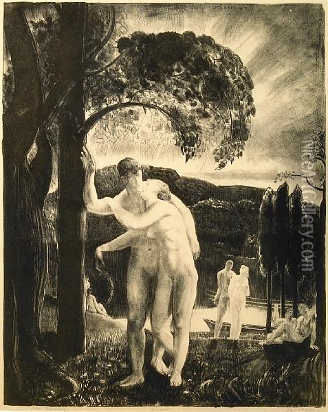 Amour, From Men Like Gods Oil Painting - George Wesley Bellows