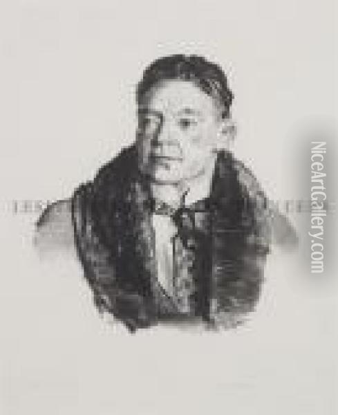Portrait Of Robert Aitken (the Sculptor) Oil Painting - George Wesley Bellows
