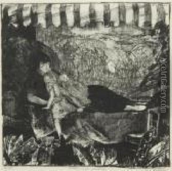 Mother And Children (june Again) Oil Painting - George Wesley Bellows