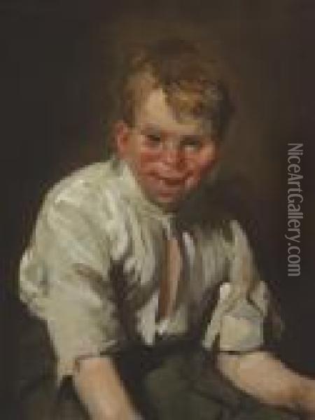 Portrait Of A Laughing Boy Oil Painting - George Wesley Bellows