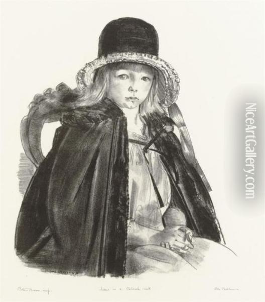 Jean In A Black Hat, First State (m. 187) Oil Painting - George Wesley Bellows