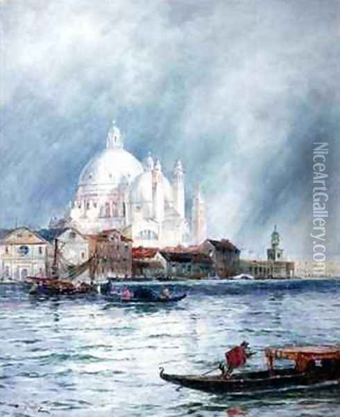 On the Lagoons Venice Oil Painting - Thomas Bush Hardy
