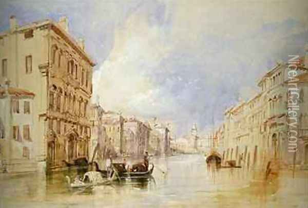 Shipping off the Venetian Lagoon Oil Painting - Thomas Bush Hardy