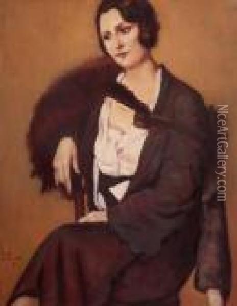Portrait De Femme Oil Painting - Emile Bernard