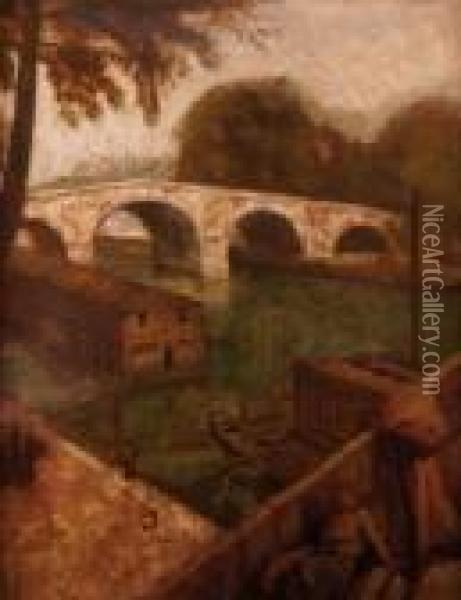 Vue Du Pont Marie Oil Painting - Emile Bernard