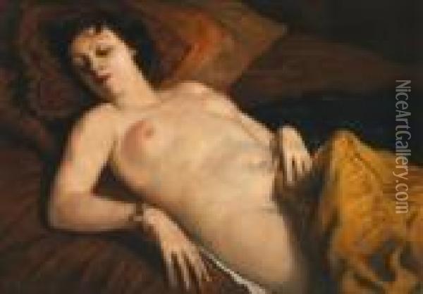 Nu Allonge Oil Painting - Emile Bernard