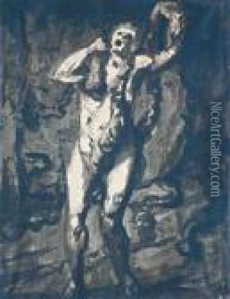 Eve Et Le Serpent Oil Painting - Emile Bernard