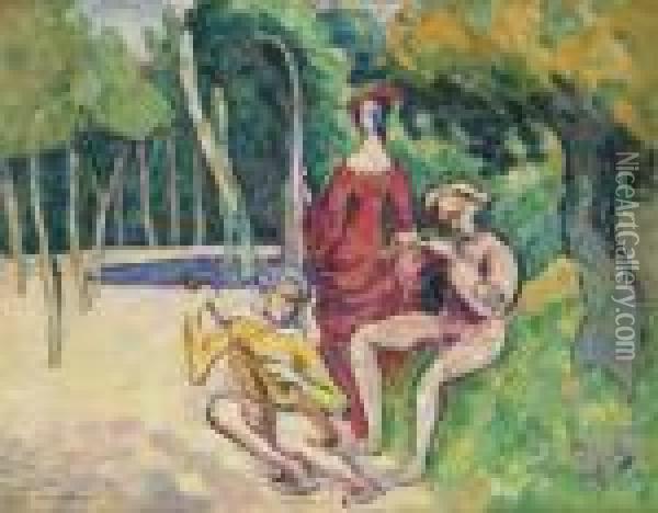 Concert Champetre Oil Painting - Emile Bernard