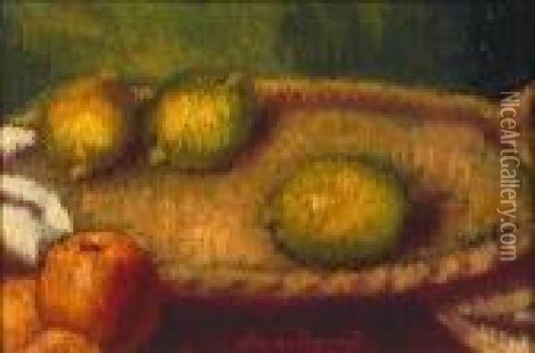 Nature Morte Aux Citrons Oil Painting - Emile Bernard