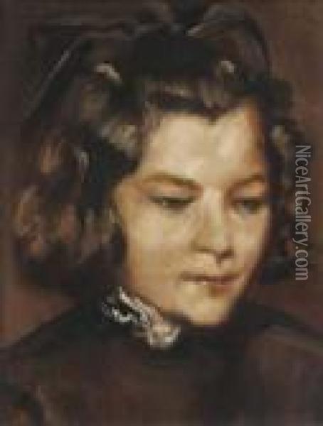 Portrait D'aude Oil Painting - Emile Bernard