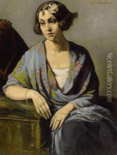 Portrait De Femme Oil Painting - Emile Bernard